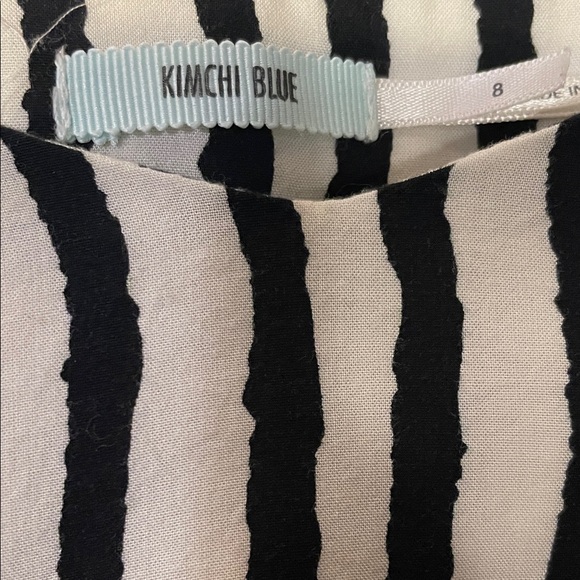 Black & White Striped Midi Skirt | Kimchi Blue | Size 8 - Picture 2 of 5